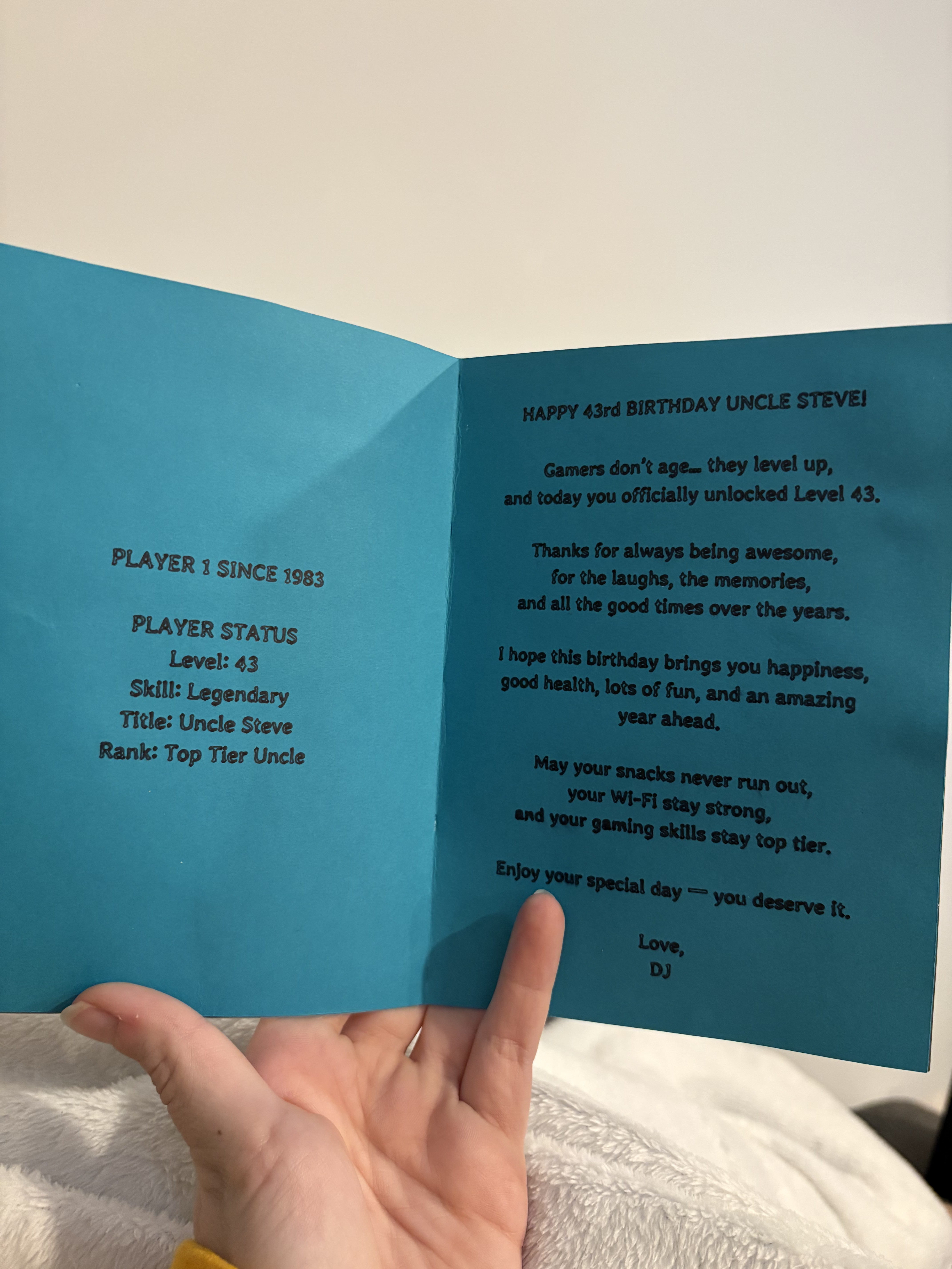 Gamer Card Inside