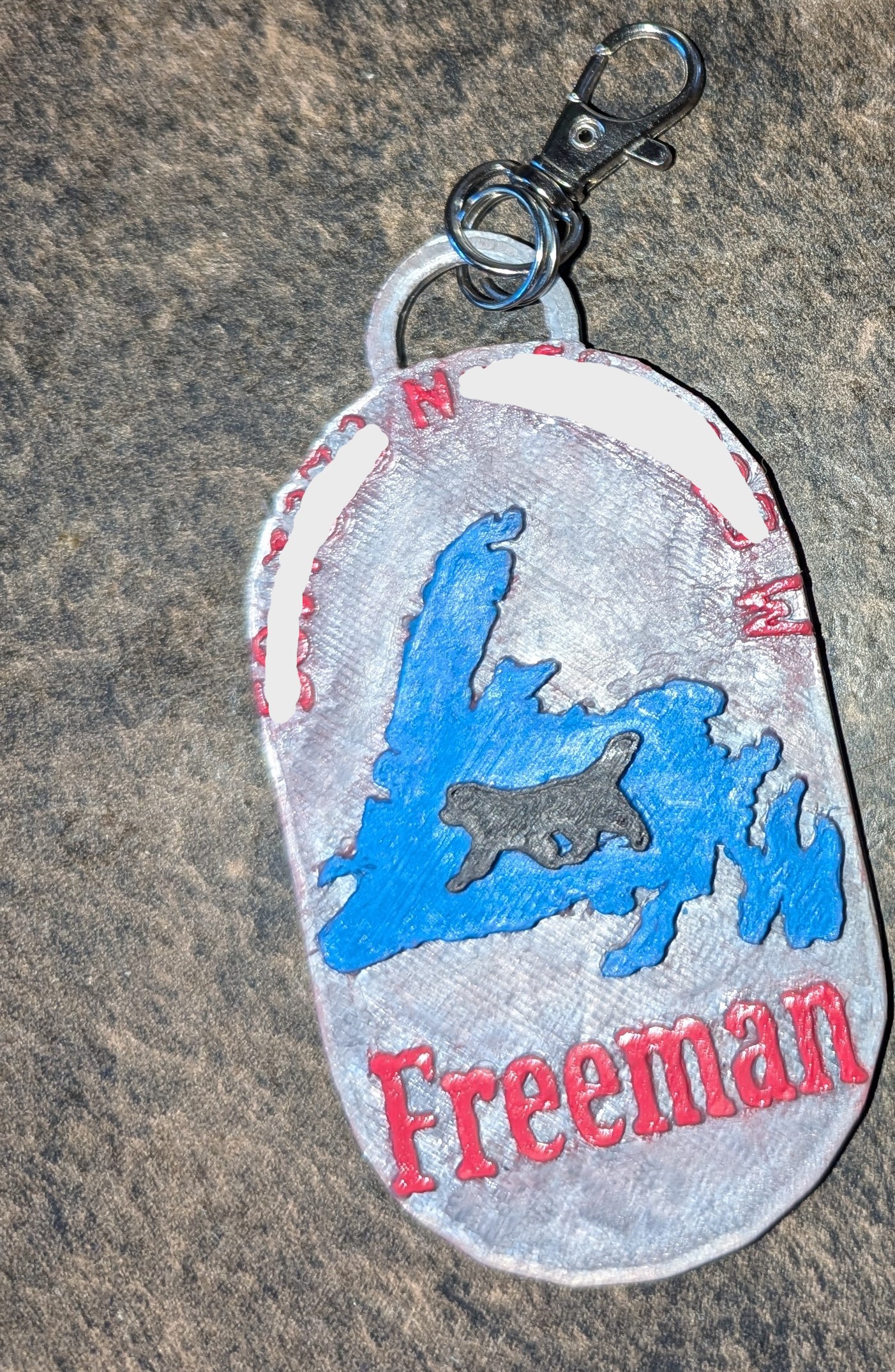 Custom Coordinates Keychain (Censored)